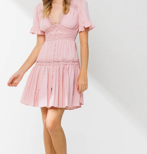 Ruffle Sleeve Mini Dress