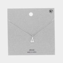 Load image into Gallery viewer, Rhinestone Embellished Christmas Tree Pendant Necklace