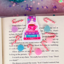 Load image into Gallery viewer, Books are my Happy Place Christmas Magnetic Bookmark