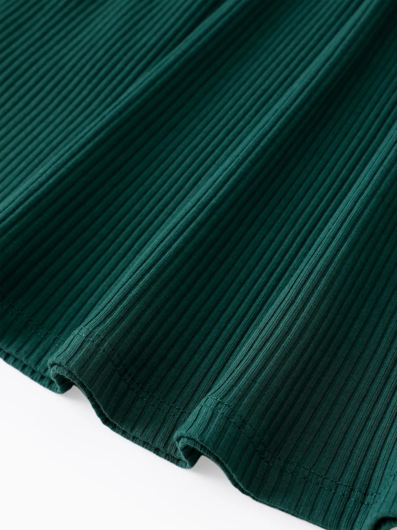 Green Ribbed Knit Dress