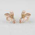 Vintage Inspired Enamel Magnolia Stud Earrings