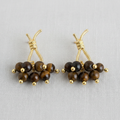 Tiger's Eye Rope Knot Tassel Earrings