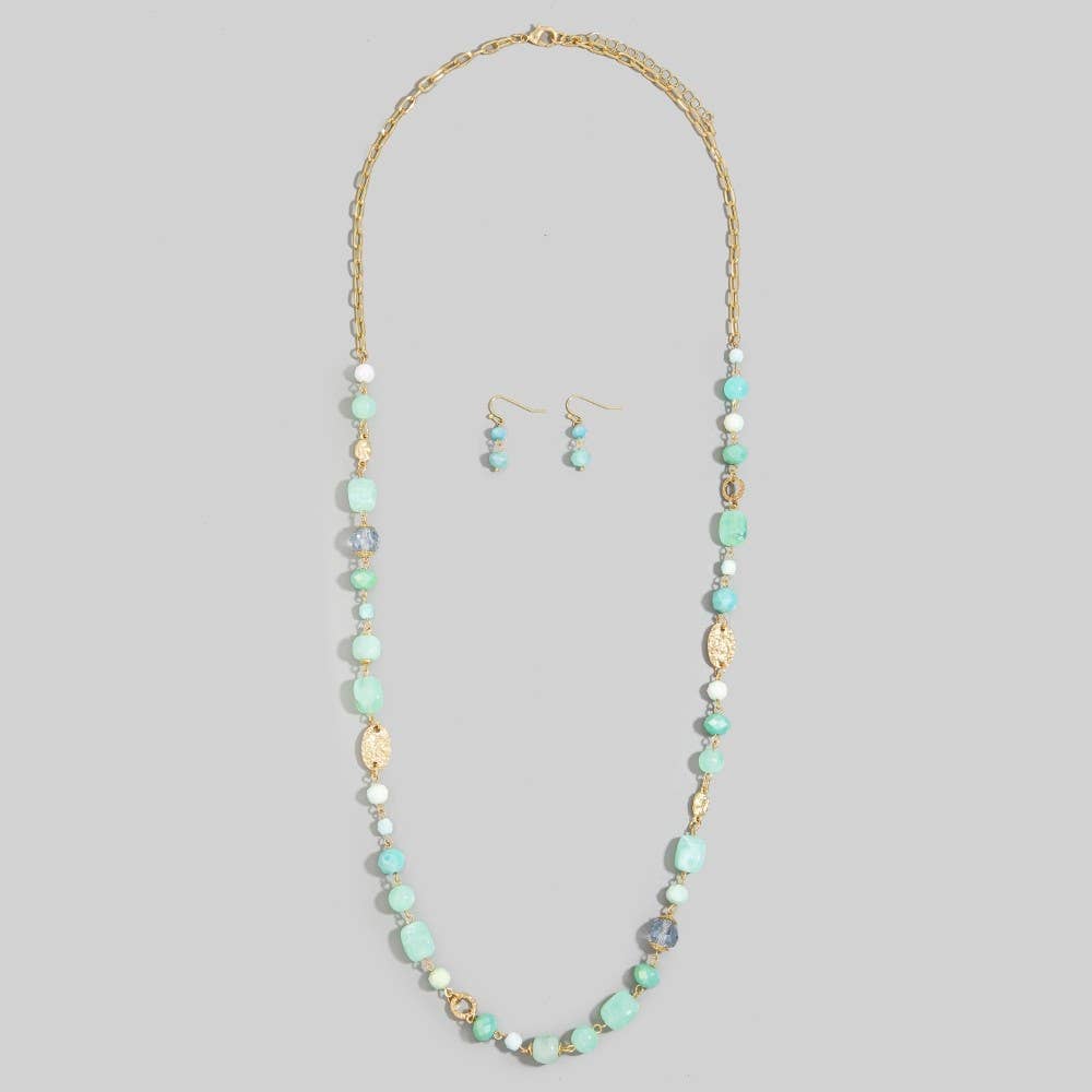 Assorted Stone Resin Beads Necklace Set