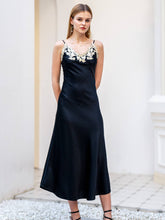 Load image into Gallery viewer, Silk Slip Dress with Lace Detail