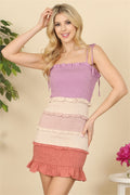 Block Color Smocked Dress