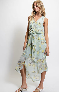 Draped Front Tie Dress