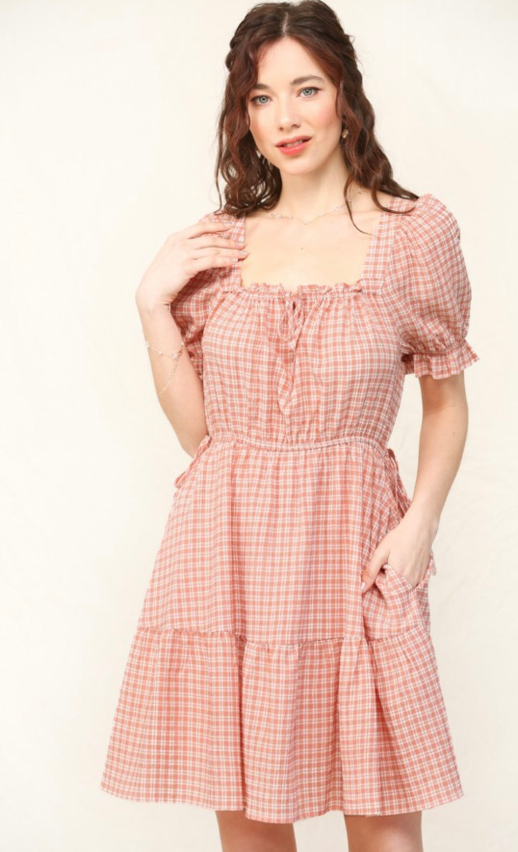 Clay Plaid Dress