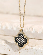 Load image into Gallery viewer, Brass Two Tone Clover Necklace