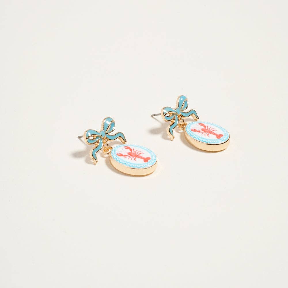 Mediterranean Coastal Beach Themed Enamel Earrings