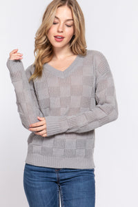 Knit Checkered Sweater