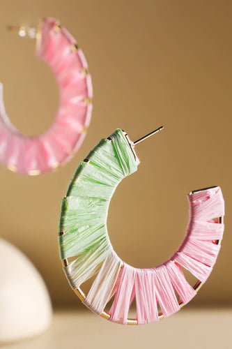 Raffia Hoop Earring
