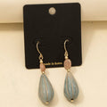 Teardrop Gemstone Dangle Drop Earrings