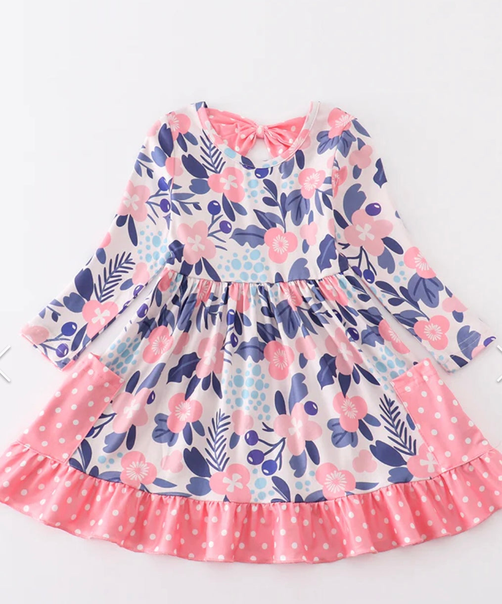 Floral Print Ruffle Dress