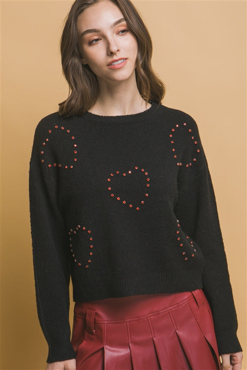 Black Heart Sweater