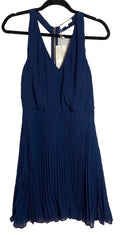 Navy Zipper Back Dress