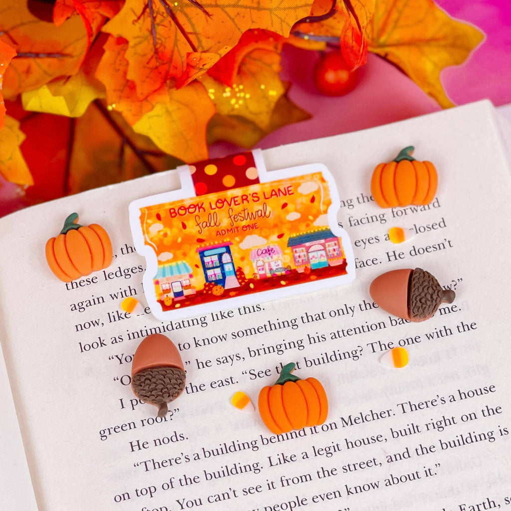 Fall at Book Lover's Lane Admission Ticket Magnetic Bookmark