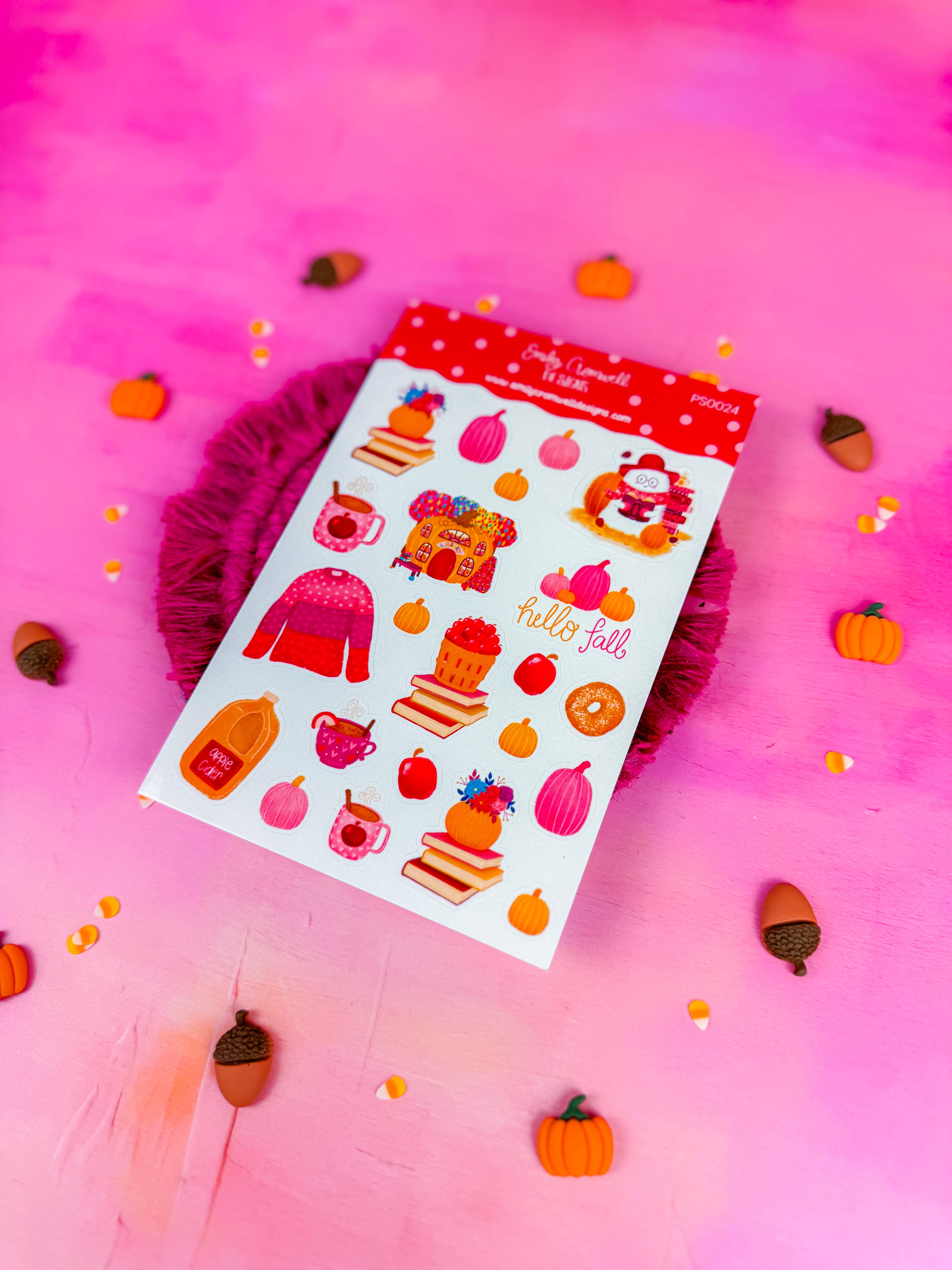 Apple Cider Fall Day Planner Stickers