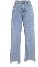 Load image into Gallery viewer, Loose fringed straight jeans trousers