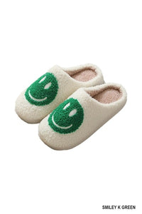 Green Smiley Slippers