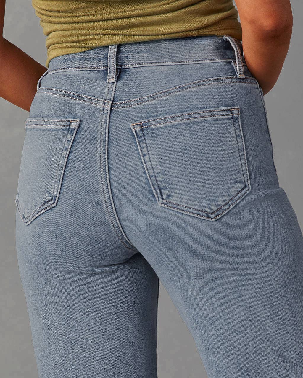 Loose fringed straight jeans trousers