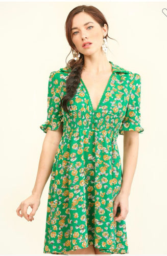 Green Floral Dress