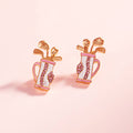 Gold Bag Mini Stud Earrings