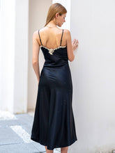 Load image into Gallery viewer, Silk Slip Dress with Lace Detail