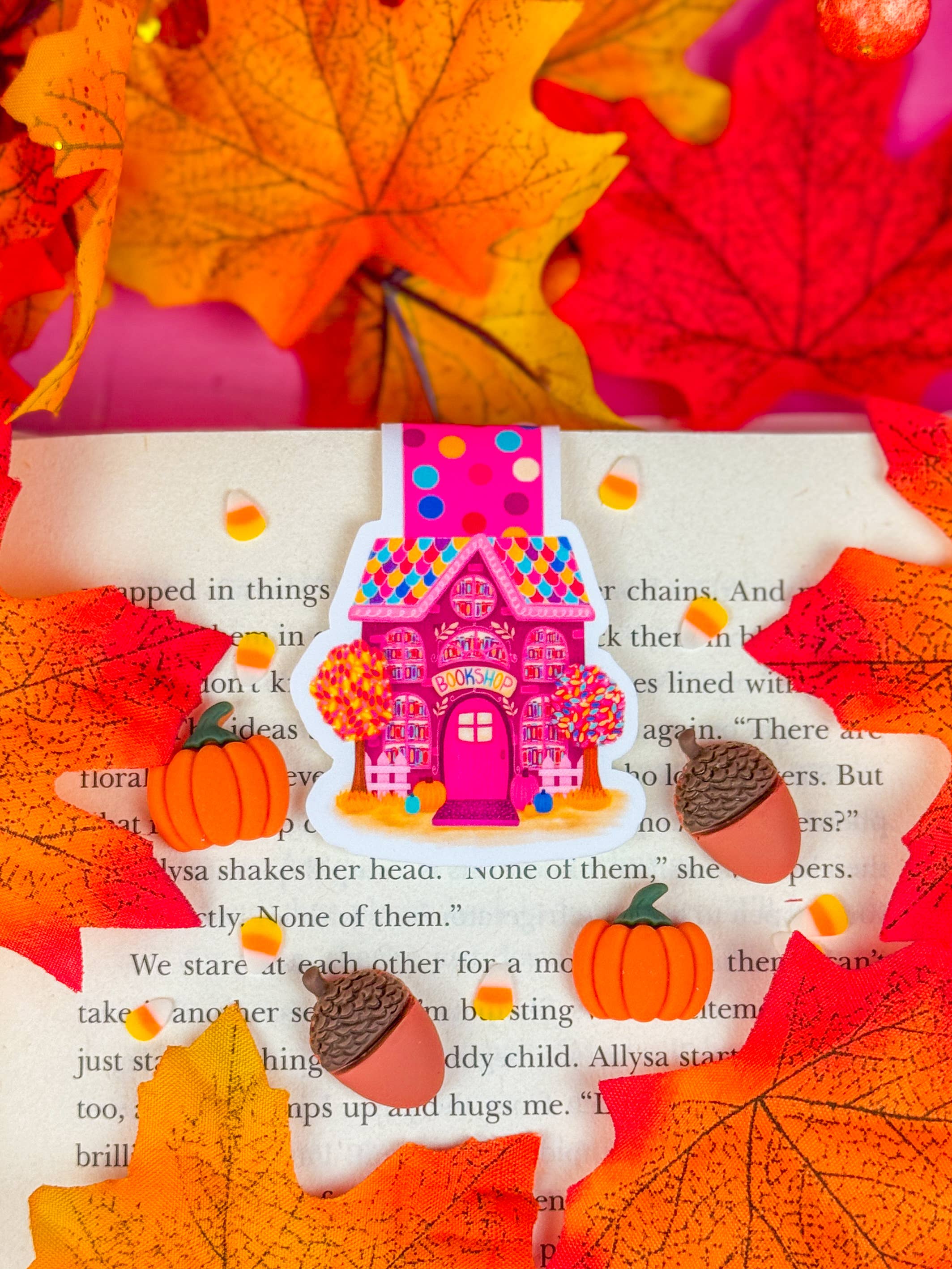 Fall Bookshop Magnetic Bookmark