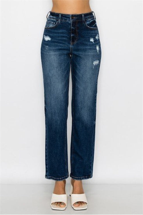 Dark Wash Straight Jeans