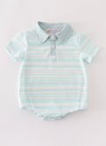 Blue Striped Boys Onesie