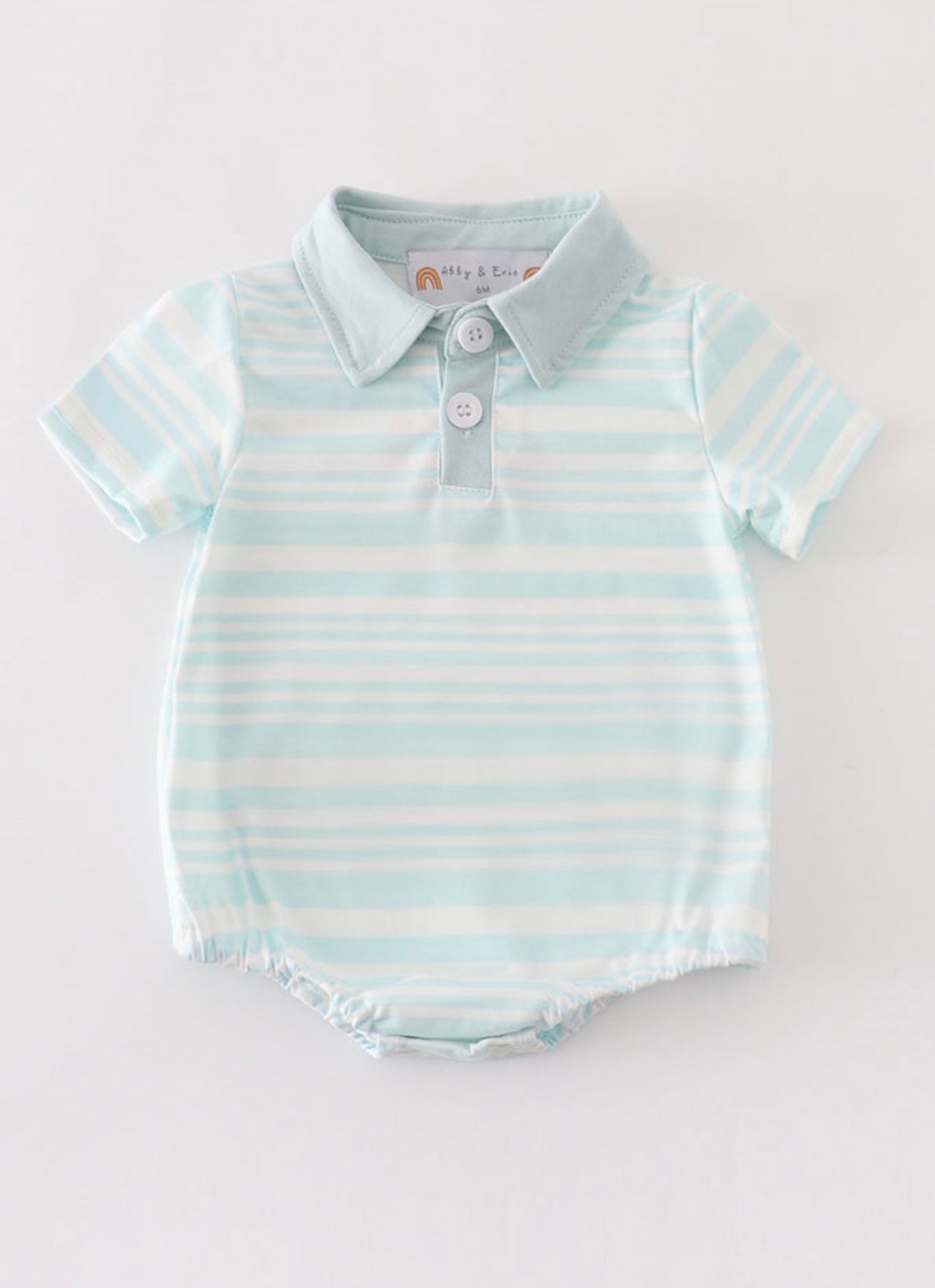 Blue Striped Boys Onesie