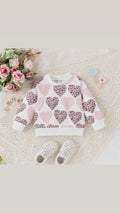 Animal Print Heart Crewneck
