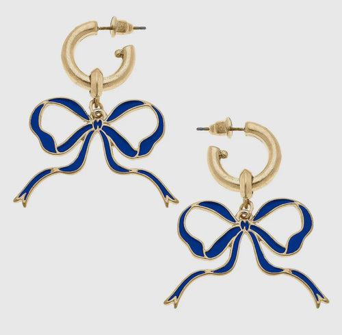 Bow Enamel Earrings