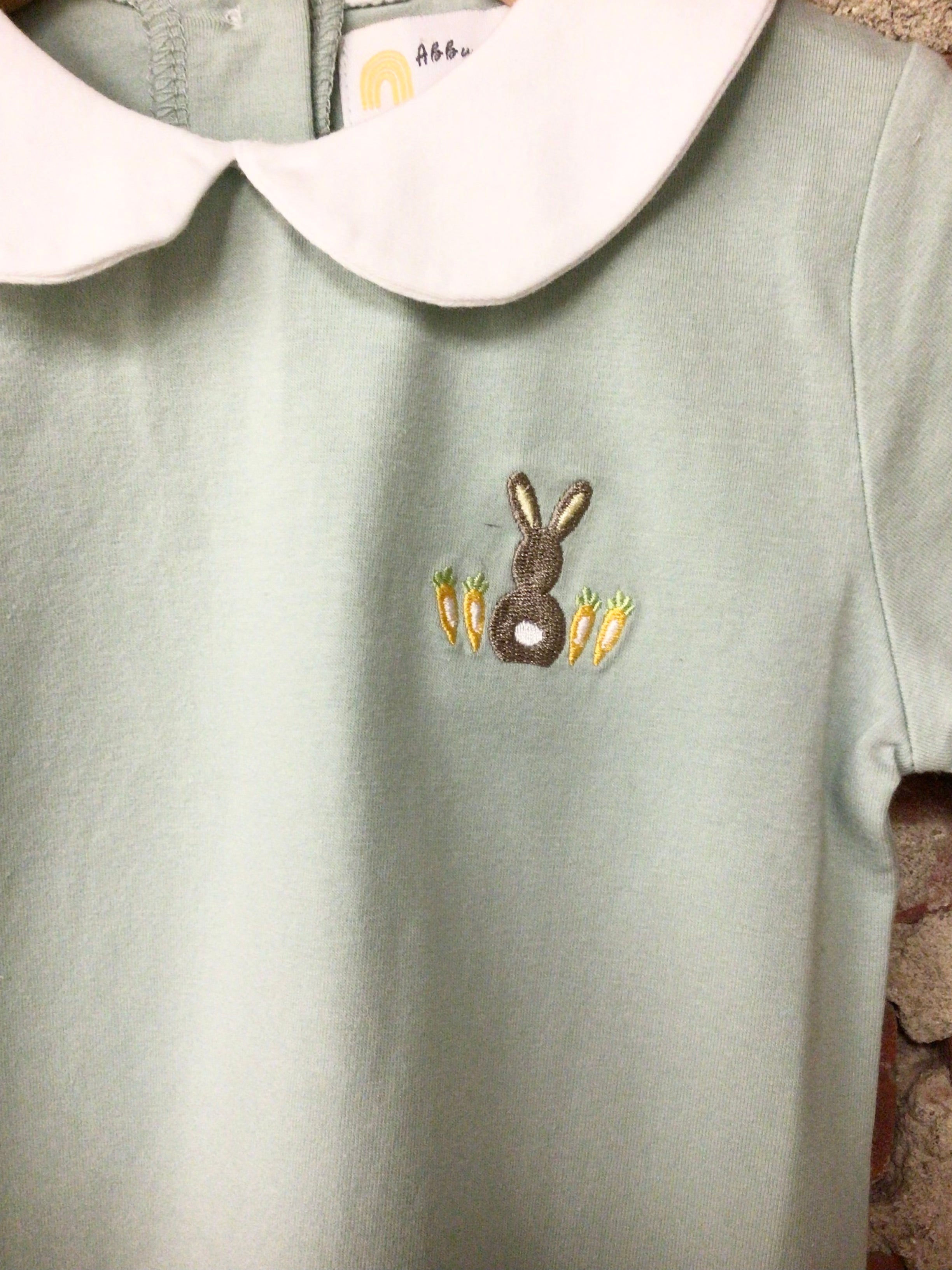 Boys Sage Collared Bunny Top