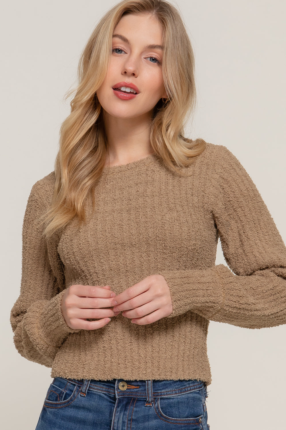 Plush Khaki Sweater