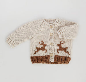 Hand Knit Deer Sweater