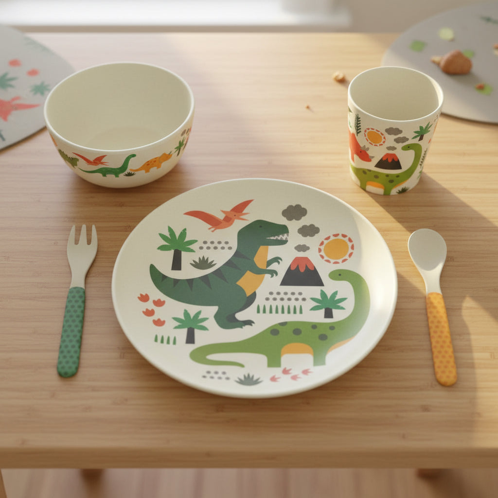 Dino Bamboo Dinner Set
