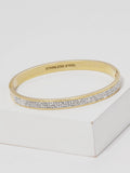 Crystal Pave Stainless Steel Bangle