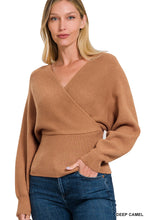 Load image into Gallery viewer, Cross Wrap Pullover Sweater