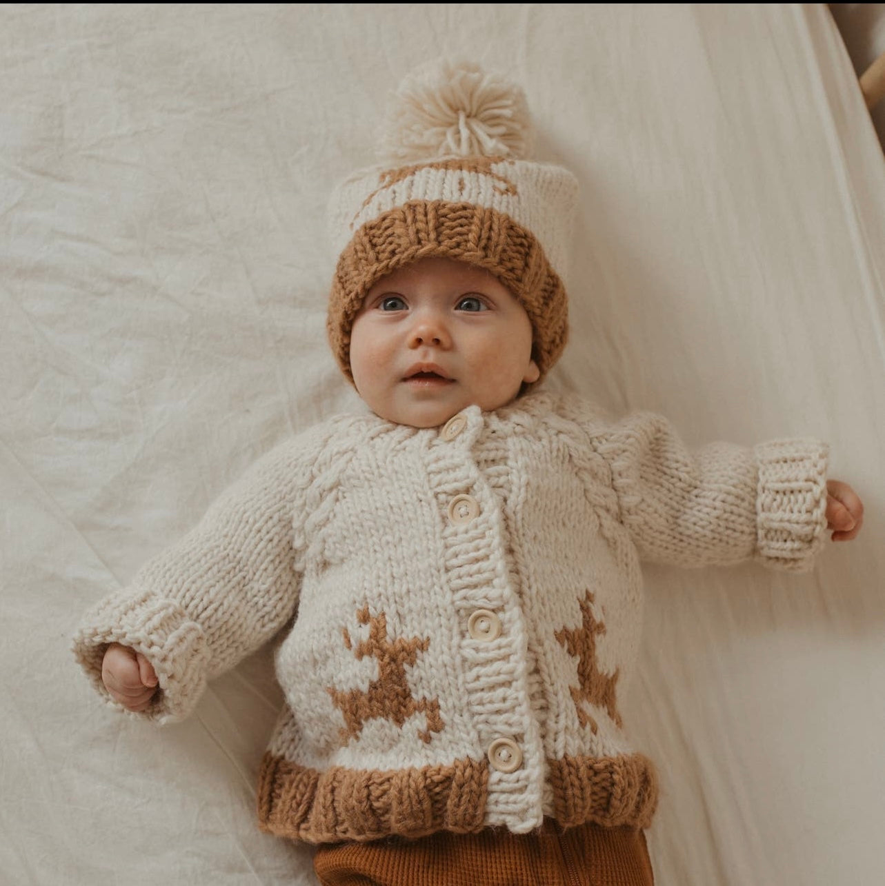 Hand Knit Deer Sweater