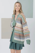 Load image into Gallery viewer, Sage Aztec Cardigan
