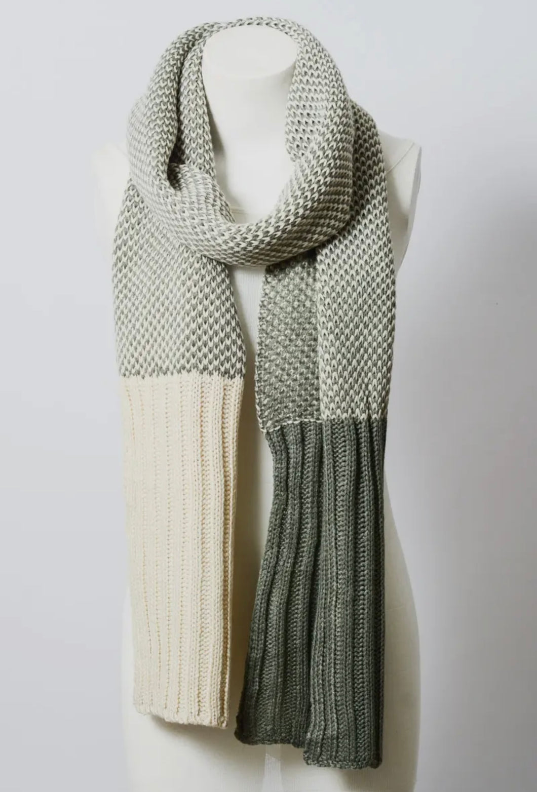 Two Toned Knit Scarf