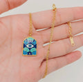Blue Arch Evil Eye Necklace