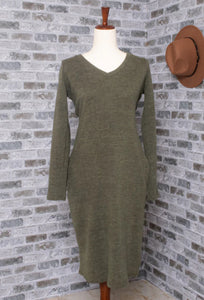 Olive Sweater Dress