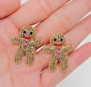 Crystal Gingerbread Earrings