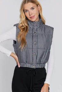 Plaid Puffer Vest