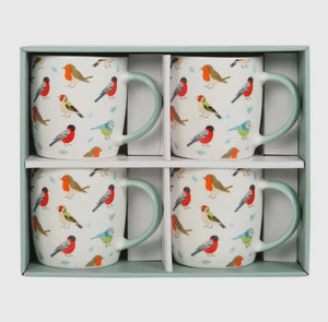 Set of Four Bird Mugs ￼