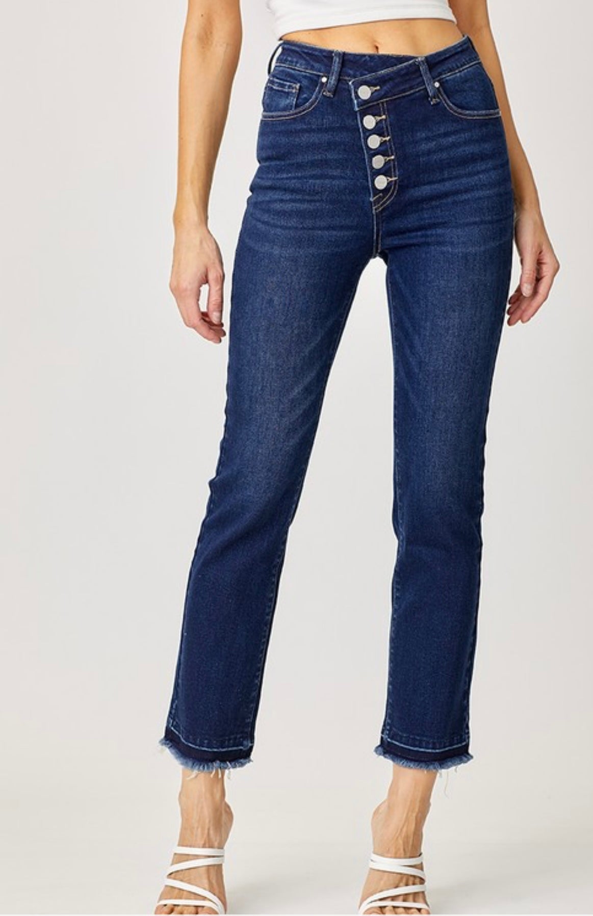 Crossover Buttondown Straight Denim