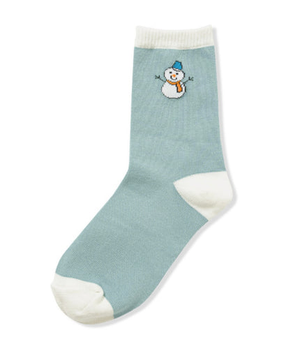 Snowman Crew Socks