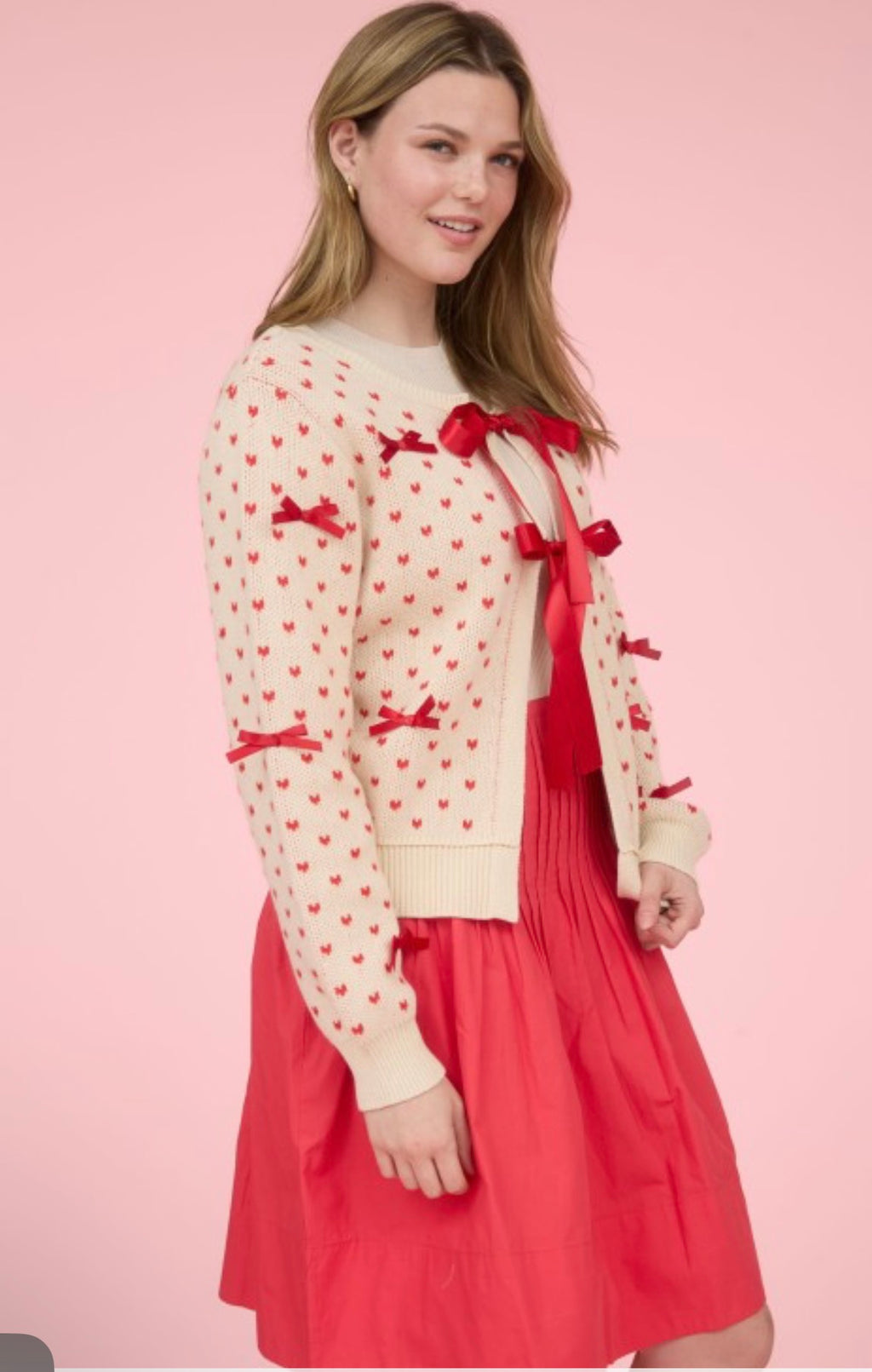 Heart and Bow Detail Cardigan